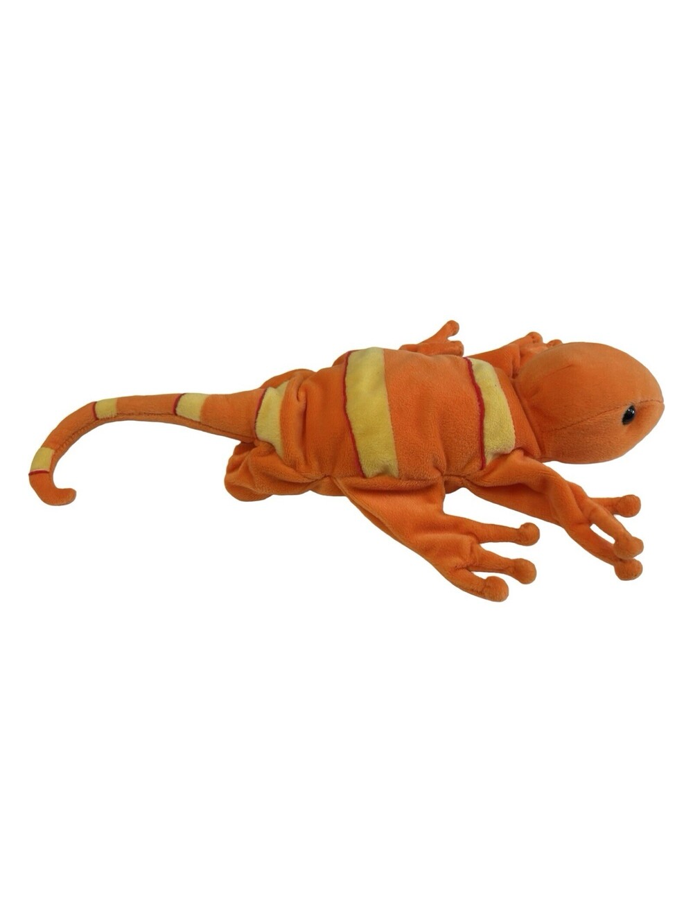 Caltoy Lizard Gecko Hand Puppet Yellow Orange Plush Pretend Play Preschool